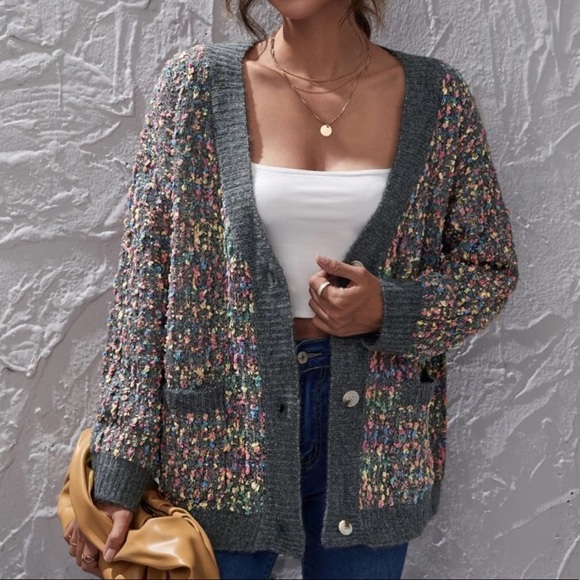 Button oversized cardigan coat - Picture 5 of 15